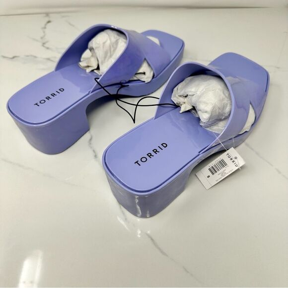 Torrid Jelly Criss Cross Heels- Size 8WW - Picture 6 of 12